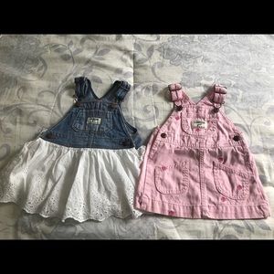 2 Oshkosh Dress Overalls
